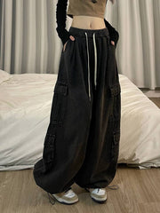 Baggy-Cargojeans mit Binderiemen