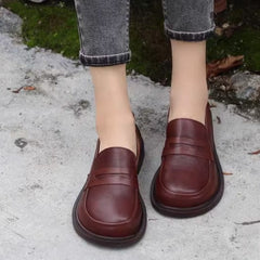 Handgemachte Loafer Big Toe Bequeme weiche Lederschuhe