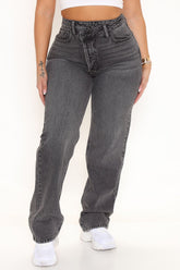 Die Crossover Straight Leg Jeans - Schwarz