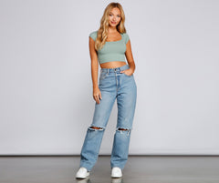 Lässiges Crop-Top im mühelosen Stil