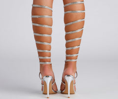 Major Bling Strass Spiral Stiletto Heels