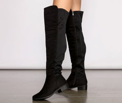 Here For It Over The Knee Flat Boots Newgew