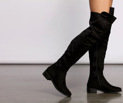 Here For It Over The Knee Flat Boots Newgew