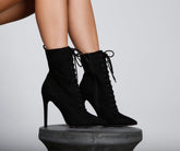 Get To The Point – Stiefeletten mit spitzer Spitze und Schnürung