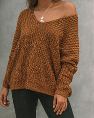 Warms My Soul Knit Sweater - Camel