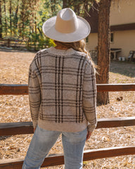Torrington – Karierte Strickjacke mit Taschen und Knopfleiste vorne