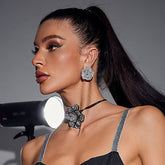 Strass-Blumenohrringe