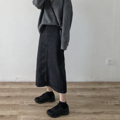 Langer lässiger Jeansrock