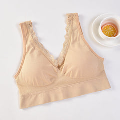 Black Lace V Neckline Bralette