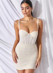 Y2K Figurbetontes Slip-Minikleid