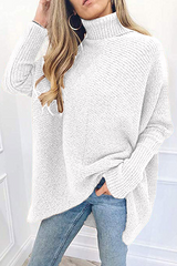 Solid Split Joint Basic Rollkragenpullover £¨7 Farben £ ©