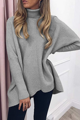Solid Split Joint Basic Rollkragenpullover £¨7 Farben £ ©