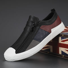 Herren Reißverschluss koreanischen Stil Board Cross Canvas Schuhe