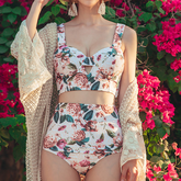 Sommer Camisole Druck Badeanzug Push-Up Bikini Set Beachwear