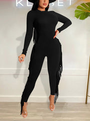 Lässige Fransen-Jumpsuits