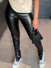 Lässige PU-Lederhose