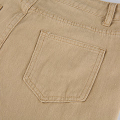 High Waist Slim Jeans Schlaghose