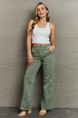 Judy Blue – Alice – Jeans in voller Größe mit hoher Taille und gerader Passform in Vordernaht