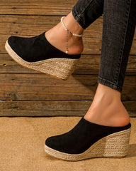 Bequeme Espadrille-Sandalen mit geschlossener Zehenpartie und freiem Fersenriemen