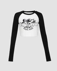 Langarmshirt mit Engelchen-Motiv