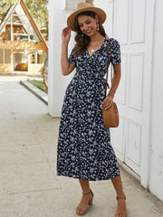 Bedrucktes langes Kleid