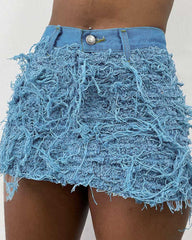 Abgerissener Jeansrock