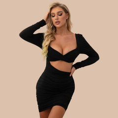 Larana-Langarmkleid mit Cut-out
