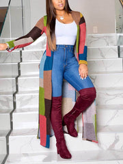 Lässiger Cardigan mit Farbblockdesign