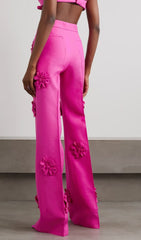 STEREO FLOWER MID-RISE JEANS in Rosa