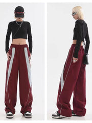 Baggy-Jogginghose mit Paspelierung und Patchwork
