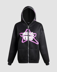 Magic Trip Grafik-Kapuzenpullover mit Reißverschluss