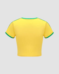 Brasil Kurzes Raglan-Sporttop