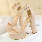 A Little Boost PVC Block Platform Heels Newgew