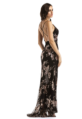 Luxuriöses Nachtclub-Partykleid mit Pailletten