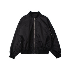 Oversize-Bomberjacke mit Skelett-Grafik