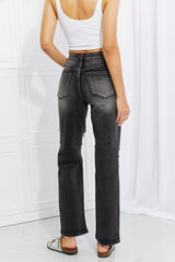 RISEN – Lois – Distressed-Jeans in lockerer Passform in voller Größe