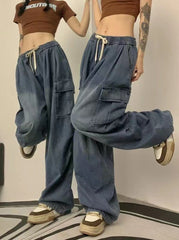 Baggy-Cargojeans mit Binderiemen