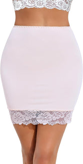 Avidlove Half Slips for Under Dresses Non Cling Lace Trim Slip Skirt
