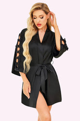 Avidlove Satin Kimono Robes Bridesmaid Wedding Robes Silky Bathrobes Summer Loungewear