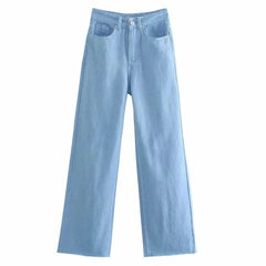 All-Match-Wischhose mit hoher Taille und geradem Bein