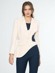 Chic Hollow Out Asymmetrical Blazer