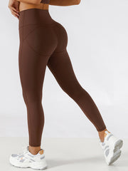 Empowerment Leggings mit Reißverschluss vorne und hoher Taille