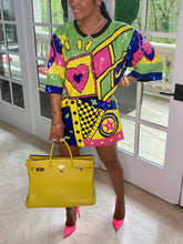 Bedrucktes Paillettenkleid