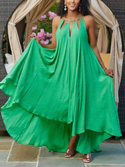 Asymmetrisches, fließendes Kleid