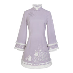 Hasenkleid-Set mit Schleife und Blumen