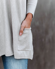 Close To You Pullover mit Taschen – Warmes Grau – ENDGÜLTIGER VERKAUF