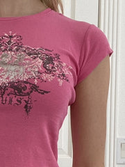 Baby-T-Shirt mit Vintage-Acanthus-Logo-Print
