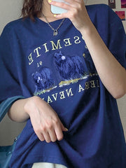 T-Shirt mit Vintage-Bär-Grafik