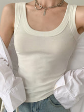 Solides geripptes Tanktop