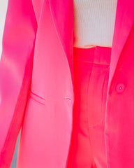 Standards Blazer mit Taschen - Neonpink